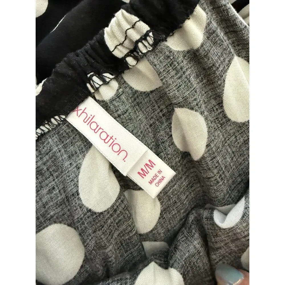 Black and White Polka Dot Strapless Dress By Xhilaration Size Medium - Picture 5 of 5